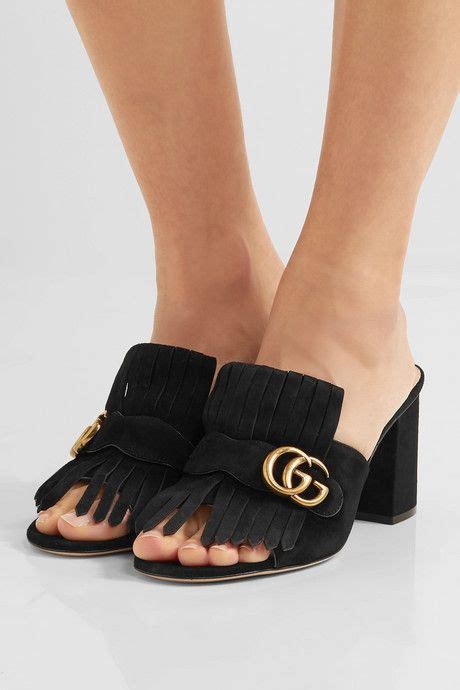 gucci fringe mules|gucci mules for women.